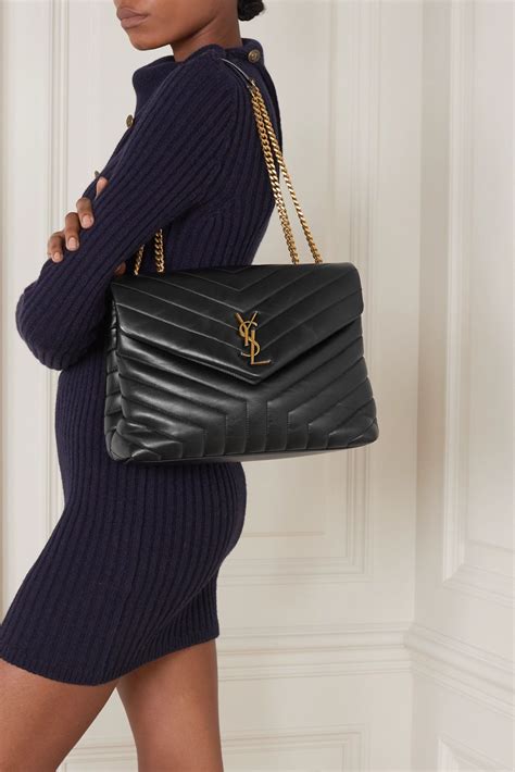 borsa lulu yves saint laurent|SAINT LAURENT Loulou medium quilted leather shoulder bag.